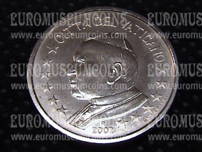 2002 Vaticano 2 cent Papa Giovanni Paolo II da set ufficiale