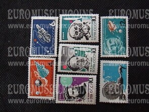 1964 U.R.S.S.francobolli La Via delle Stelle 7 valori 