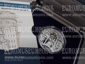 2017 Italia 5 Euro PROOF Trento Trentino Alto Adige serie Italia delle Arti