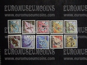 1960 U.R.S.S.francobolli Olimpiadi di Roma URSS 10 valori  