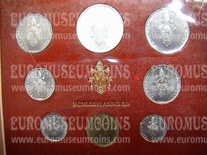 1976 Vaticano divisionale con Lire 500 in argento FDC Anno XIV - 14°