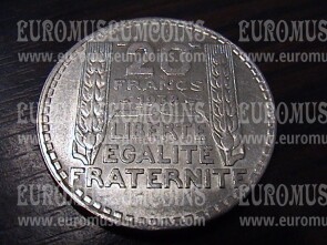 1938 Francia 20 Franchi argento