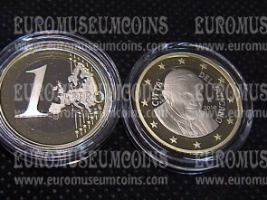 2010 Vaticano euro 1 proof da set ufficiale