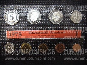 1978 Germania set ufficiale Marchi tedeschi 9 monete FDC zecca J