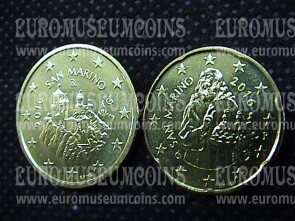 Coppia 20 + 50 centesimi di Euro San Marino anno 2016 FDC