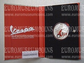 2019 Italia 5 Euro FDC Vespa Serie Eccellenze Italiane Rossa