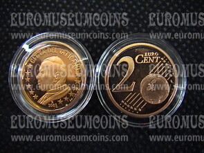 2002 Vaticano eurocent 2 proof da set ufficiale