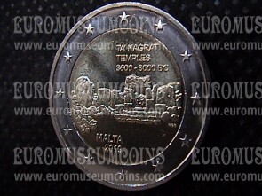 Malta 2019 Ta Hagrat Temple 2 Euro commemorativo