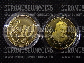 2007 Vaticano eurocent 10 proof da set ufficiale