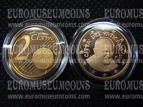 2007 Vaticano eurocent 2 proof da set ufficiale