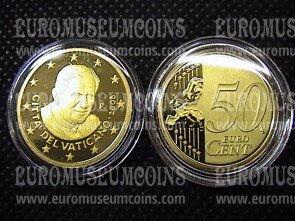 2008 Vaticano eurocent 50 proof da set ufficiale