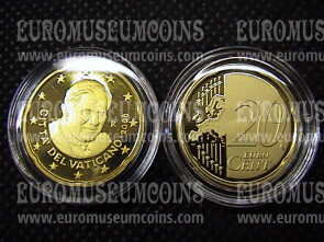 2008 Vaticano eurocent 20 proof da set ufficiale