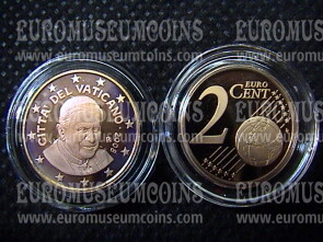 2008 Vaticano eurocent 2 proof da set ufficiale