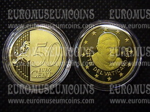 2009 Vaticano eurocent 50 proof da set ufficiale
