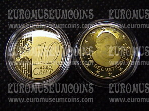 2009 Vaticano eurocent 10 proof da set ufficiale
