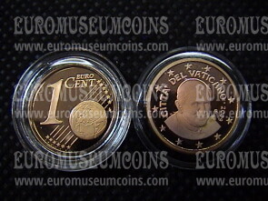 2009 Vaticano eurocent 1 proof da set ufficiale