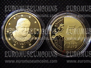 2010 Vaticano eurocent 50 proof da set ufficiale