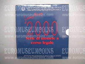 2000 Italia divisionale FDC con il 1000 Lire Giordano Bruno e Caravelle in argento in confezione ufficiale