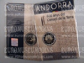 Andorra 2019 Consiglio della Terra N.1 coincard 2 euro commemorativo FDC 