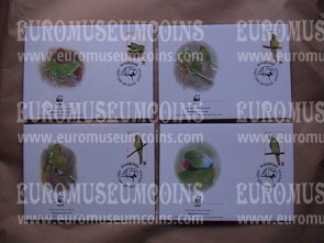 2003 Mauritius serie WWF parrocchetto di Mauritius 4 Buste FDC