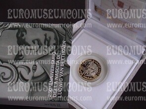 Vaticano 2020 Beethoven 5 euro commemorativo bimetallico PROOF in cofanetto ufficiale
