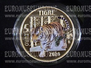 2020 Italia 5 Euro FS Animali in via di Estinzione Tigre