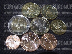 2019 Cipro serie 8 monete Euro in blister