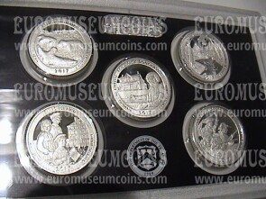 2017 Stati Uniti d' America divisionale quarter dollar parks  proof argento