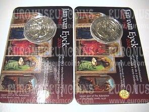 Belgio 2020 Jan Van Eyck 2 Euro commemorativo in coincard Francese + Olandese