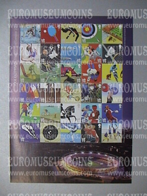 2011 Gran Bretagna foglietto francobolli XXX Olimpic & Paralimpic Games LONDON 2012