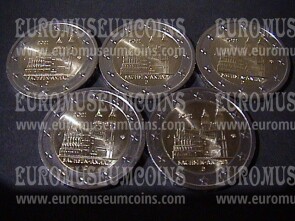 Germania 2021 Cattedrale di Magdeburgo 5 zecche 2 Euro commemorativi FDC ADFGJ
