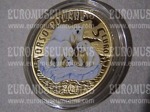 2021 Italia 5 Euro FS " animali in via di estinzione " Orso Polare