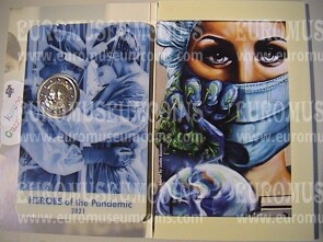 Malta 2021 eroi della pandemia 2 Euro commemorativo in coincard