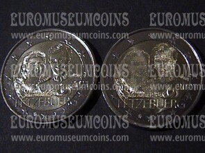 Lussemburgo 2021 40° Matrimonio Granduca Enrico - Maria Teresa 2 Euro commemorativo coppia olografico + FDC