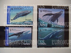 2006 Australia serie WWF CETACEI 4 valori
