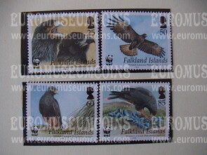 2006 Falkland Islands serie WWF CARACARA di Foster 4 valori