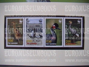 2006 Gambia serie WWF GRU CORONATA 4 valori