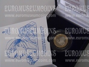Vaticano 2022 Papa Benedetto XV 5 euro commemorativo bimetallico proof in cofanetto ufficiale