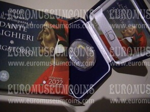 2022 Italia 5 Euro FDC 700° Anniversario della scomparsa di Dante Alighieri Purgatorio
