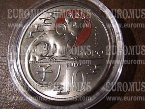2022 San Marino 10 Euro FDC TOPO Calendario Lunare Cinese