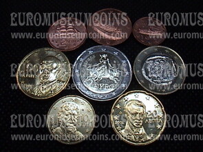 2002 Grecia serie completa 8 monete euro UNC LETTERE EFS