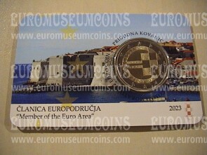 Croazia 2023 Introduzione Euro 2 Euro commemorativo coincard originale ufficiale