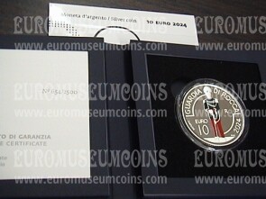 San Marino 2024 Guardia di Rocca 10 euro commemorativo in argento proof colorato