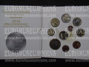 2016 Slovenia divisionale con 3 euro FDC in confezione ufficiale