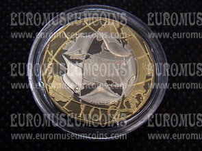 1997 Italia Turrita 1000 Lire Proof Bimetallico da set