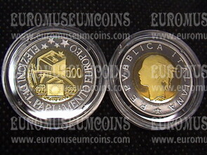 1999 Italia 500 Lire Elezioni Parlamento Europeo Proof
