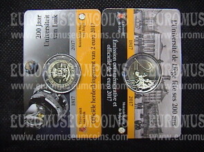 Belgio 2017 Università di Liegi 2 Euro commemorativo in coincard OLANDESE 