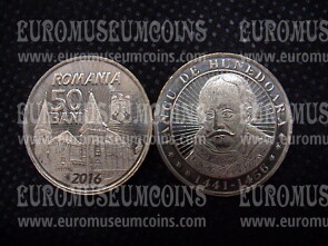2016 Romania 50 Bani John Hunyadi