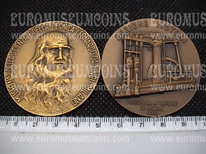 Medaglia in bronzo Leonardo da Vinci Museo scienza e tecnica Milano - Motori