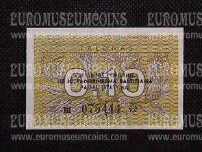 0,10 Talonas Banconota emessa dalla Lituania 1991